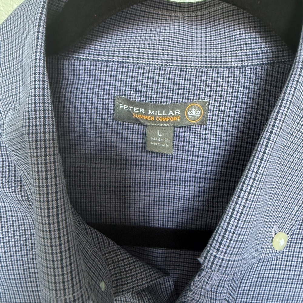 Peter Millar Men's Button-Down Shirt in Purple - Picture 2 of 12